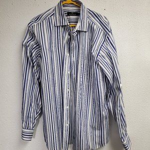 Shirt - Long Sleeve - Striped - Bugatchi - XL